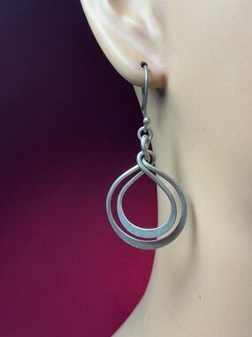 ATI Sterling Silver Mexican Dangle Earrings. 2 inches long